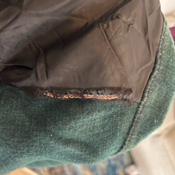 Forest green Pendleton wool button up collared shirt board shirt - Picture 5 of 7